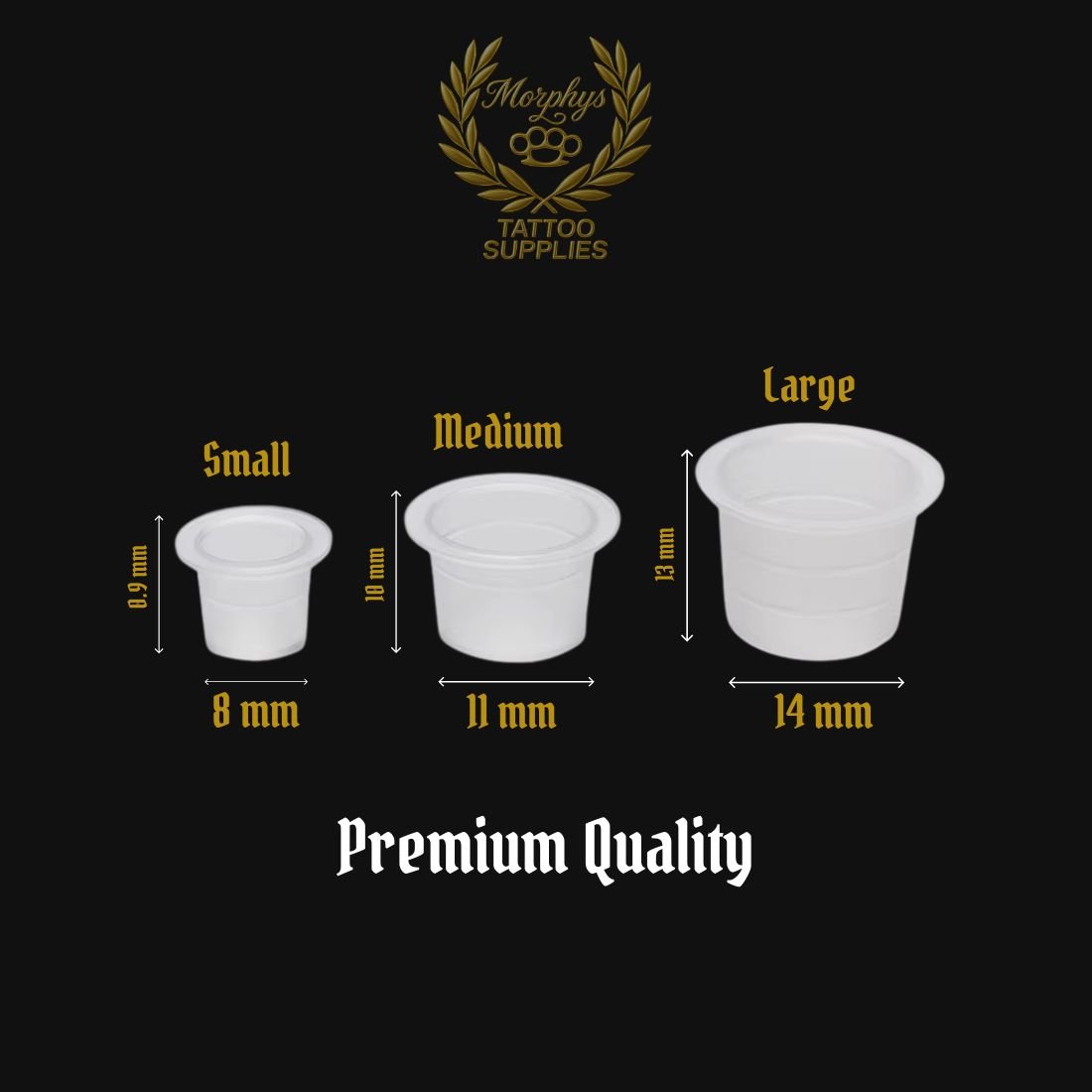 Premium Ink Cups – Tattoo & PMU Pigment Holders – Perfect for Apprentices & Pro Studios – 10, 25, 50 or 100 pieces