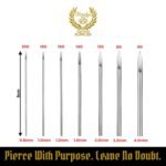 Sterile disposable body piercing needles – 316l stainless steel, EO gas sterilized, individually sealed, available in multiple sizes at Morphys Tattoo Supplies